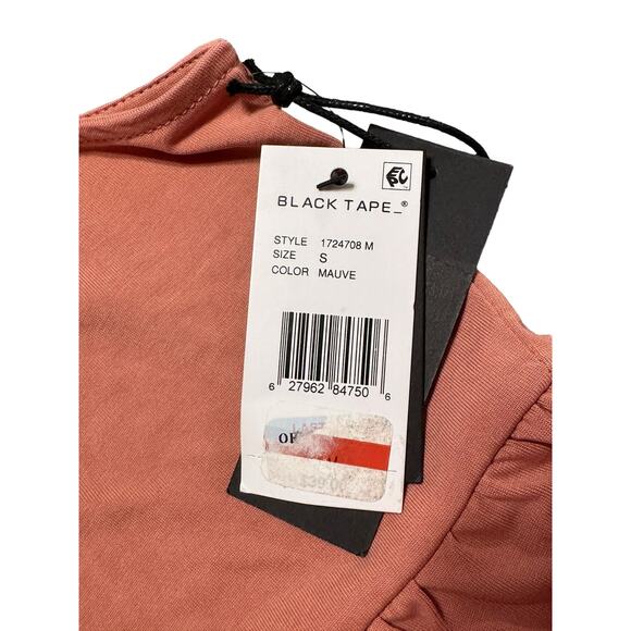 Black Tape Tank Top Mauve Tie in Back Size Small - Picture 5 of 7